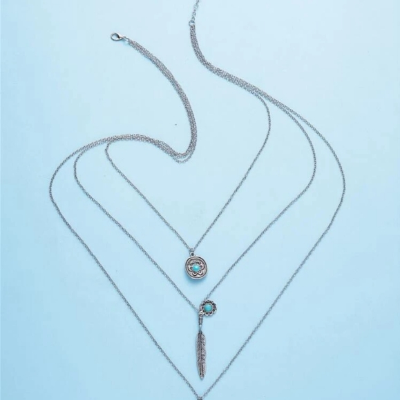 Layered turquoise necklace - Picture 2 of 2